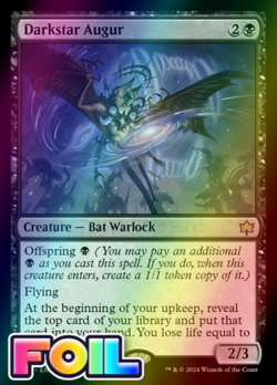 x1 Darkstar Augur BLB Bloomburrow MTG 90 FOIL RARE M/NM 1x - Image 1