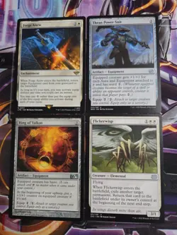 Forge Anew + Thran Power Suit + Flicker wisp + Ring of Valkas EDH Lot Mint Cube - Image 1