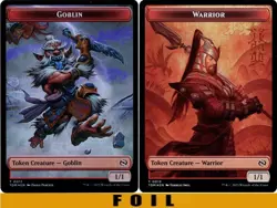 GOBLIN \ WARRIOR TOKEN ** FOIL ** #12/13 - Tarkir: Dragonstorm - NM MTG - Image 1