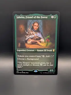 MTG - Jaheira, Friend of the Forest - FOIL ETCHED - Legendary Creature -CLB #518 - Image 1