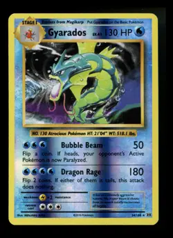 #3 Gyarados 34/108 XY Evolutions 2016 Reverse Holo Rare Pokemon Card TCG - Image 1