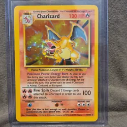 Pokemon Charizard Base Set Holo Rare 4/102 120 HP Wizards of the Coast - Image 1