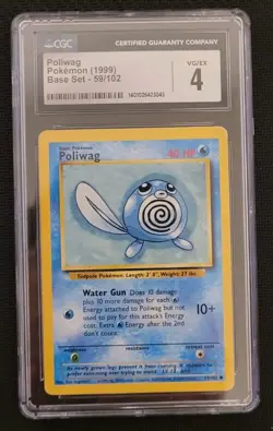 1999 POKEMON POLIWAG BASE SET 59/102 CGC 4 - Image 1