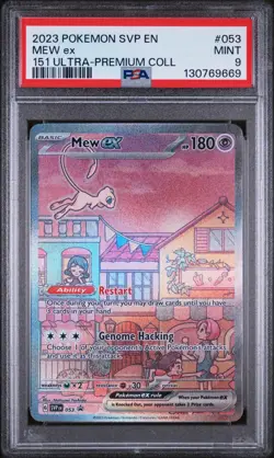 2023 POKEMON SVP EN-SV BLACK STAR PROMO 151 ULTRA-PREM COLL #053 MEW EX PSA 9 - Image 1