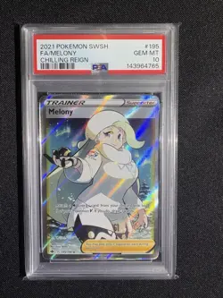 PSA 10 Melony Full Art 195/198 Chilling Reign Pokemon - Image 1