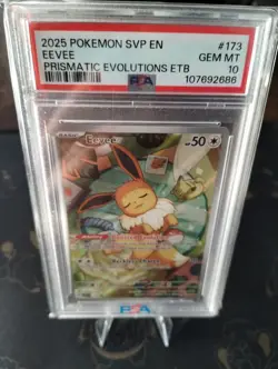 Pokemon Eevee Promo 173 PSA Gem MT 10 💎 Prismatic Evolutions - Image 1