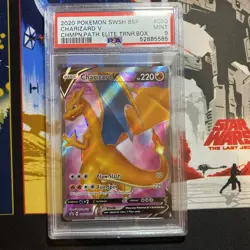 2020 POKEMON SWSH BLACK STAR PROMO #050 CHARIZARD V PSA 9 - Image 1