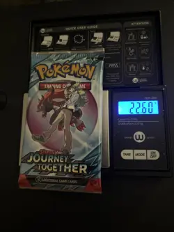 Heavy! Lot Of (4) 22.50g+ Gram Pokemon Journey Together Booster Packs Sealed - Image 3
