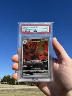 Pokemon TCG Scizor 205/197 Obsidian Flames Illustration Rare Holo PSA 10 - Image 1
