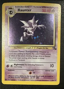 Pokemon TCG Haunter 1st Edition Fossil 6/62 Holo Rare - Image 1
