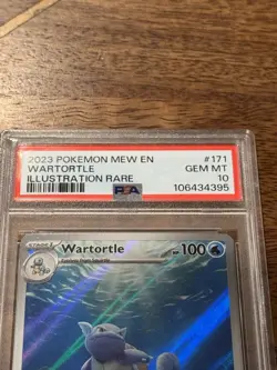 Pokemon TCG Wartortle Holo Card 171/165 Scarlet & Violet 151 PSA 10 - Image 3