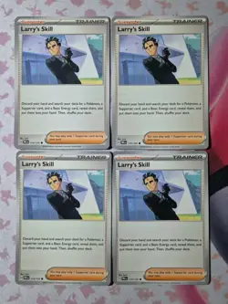 Pokemon Card Larry’s Skill - 115/131 ×4 - Prismatic Evolutions - Playset - Image 1