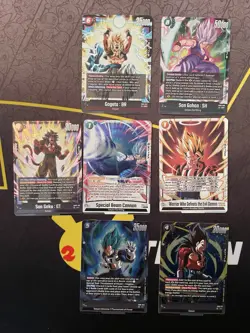 Dragon Ball Fusion World FB09 SR Lot Dual Evolution Super Rare Lot 7 Cards NM - Image 1