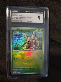 Pokemon CGC 9 Pinsir Prismatic Evolutions Poke Ball Holo Card - Image 1