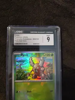 Pokemon CGC 9 Pinsir Prismatic Evolutions Poke Ball Holo Card - Image 3