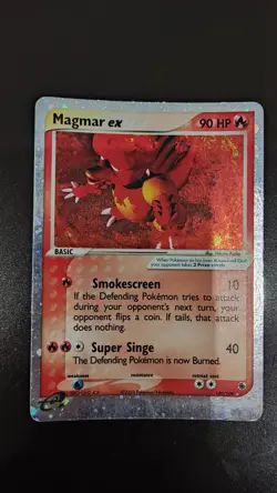 Magmar EX 100/109 Ruby and Sapphire Holo Card MP - Image 1
