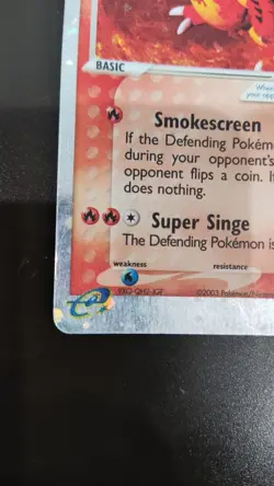 Magmar EX 100/109 Ruby and Sapphire Holo Card MP - Image 2