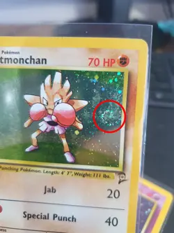 Hitmonchan 8/130 Holo - Base Set 2 - Pokemon Card - Moderately Played - Image 4