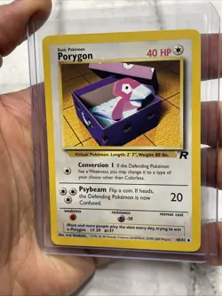 Pokemon Porygon Team Rocket Vintage Card 48/82 Wotc 2000 Unlimited Vtg TCG NM/MT - Image 2