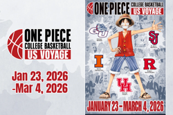 One Piece Monkey D. Luffy U.S. Voyage College Basketball Promo Card-SEALED - Image 3
