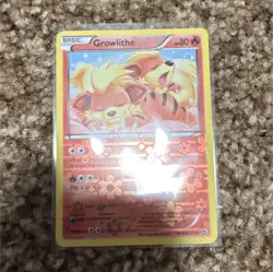 Pokemon Growlithe RC4/RC25 Legendary Treasures Basic 80 HP Reverse Holo Card - Image 1