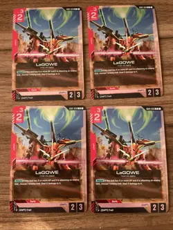 Gundam Card Game GD01-050 R LaGOWE New Type Rising Playset 4X NM FOIL - Image 1