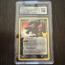CGC 10 Umbreon Celebrations 17/17 Classic Collection Pokemon Card Gold Star 2021 - Image 1