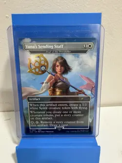 Magic: The Gathering Yuna's Sending Staff Secret Lair Rare Artifact Borderless … - Image 1