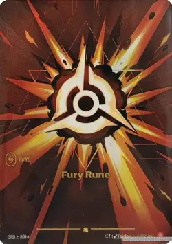 Fury Rune (Alternate Art) [SFD - R01a] - NM [Foil] TCG Riftbound - Image 1