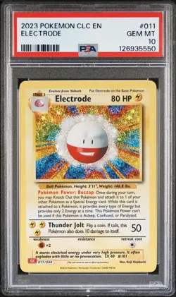 Pokemon Electrode 011/034 Trading Card Game Classic Holo 2023 PSA 10 GEM MT - Image 2
