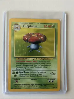 Vileplume 15/64 Jungle No Symbol Error Holo Rare Pokemon TCG Card MP - Image 1
