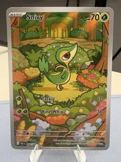Pokemon TCG SV Black Bolt en Snivy and Servine Full Art Holo NM English - Image 1