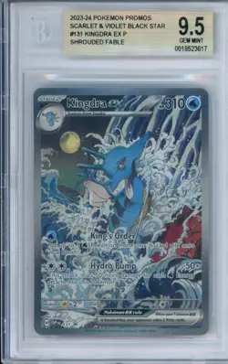 2023-24 Pokemon S&V Shrouded Fable #131 Kingdra ex P BSP BGS 9.5 FDP65 - Image 1
