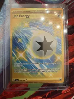 Jet Energy 252/191 Pokemon Card TCG Surging Sparks Hyper Rare Gold Card - Image 1