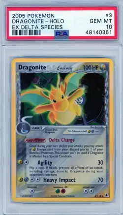 2005 Pokemon Dragonite EX Delta Species Holo Rare #3 PSA 10 Gem Mint - Image 1