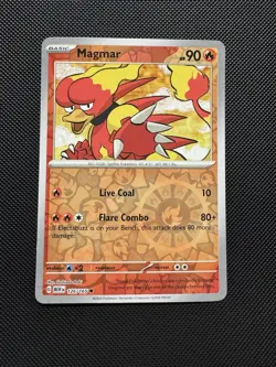 Pokemon TCG Magmar 126/165 Sv: Scarlet & Violet 151 Reverse Holofoil Near Mint - Image 1