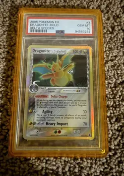 2005 Pokemon Dragonite EX Delta Species Holo Rare #3 PSA 10 GemMint POP 97-9Cert - Image 1