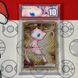 Graded 10 Pokemon 151 Mew EX #205/165 Gold Metal Ultra Premium Collection Promo - Image 1