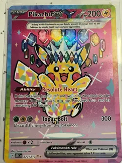 Pokemon TCG Pikachu ex 277/217 Ascended Heroes Special Illustration Rare NM - Image 1