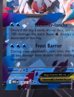 Mega Abomasnow ex 036/132 ME01 Mega Evolution Pokemon TCG Double Rare NM Holo - Image 5