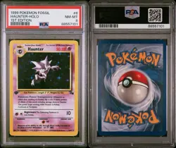 1999 Pokemon Fossil - Haunter Holo 1st Edition 6/62 PSA 8 - Image 3