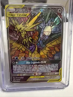 Pokemon Moltres Zapdos Articuno GX SM210 Black Star Promo Hidden Fates CGC 10 - Image 4