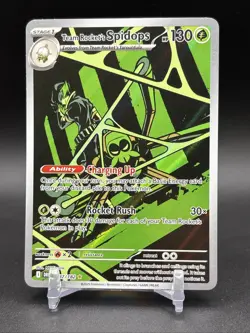 Pokemon TCG Team Rocket’s Spidops 187/182 Destined Rivals Illustration Rare - Image 1