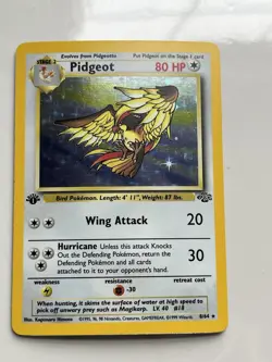 1999 Pokemon TCG Pidgeot Jungle 1st Edition Holo Rare 8/64 - Image 1