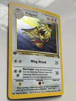 1999 Pokemon TCG Pidgeot Jungle 1st Edition Holo Rare 8/64 - Image 2