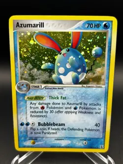 2005 Azumarill 114/113 Holo Swirl Pokemon Delta Species Secret Rare LP Vintage - Image 1