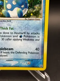 2005 Azumarill 114/113 Holo Swirl Pokemon Delta Species Secret Rare LP Vintage - Image 4