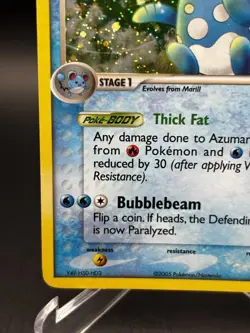 2005 Azumarill 114/113 Holo Swirl Pokemon Delta Species Secret Rare LP Vintage - Image 5