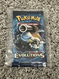Pokemon TCG XY Evolutions Booster Pack Sealed Blastoise Art - Image 1