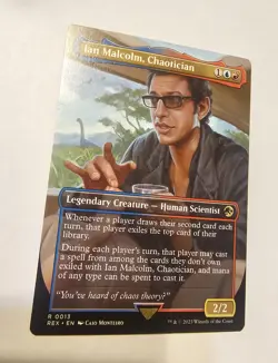 Ian Malcolm Chaotician Borderless MTG Magic The Gathering NM Jurassic Park World - Image 1